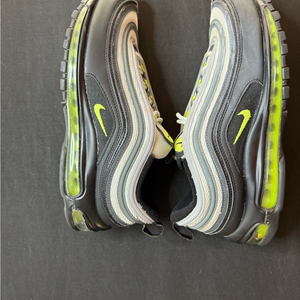 Nike Air Max 97 - Gray with Neon Highlights Pre-love; Like new. No box - Picture 2 of 4